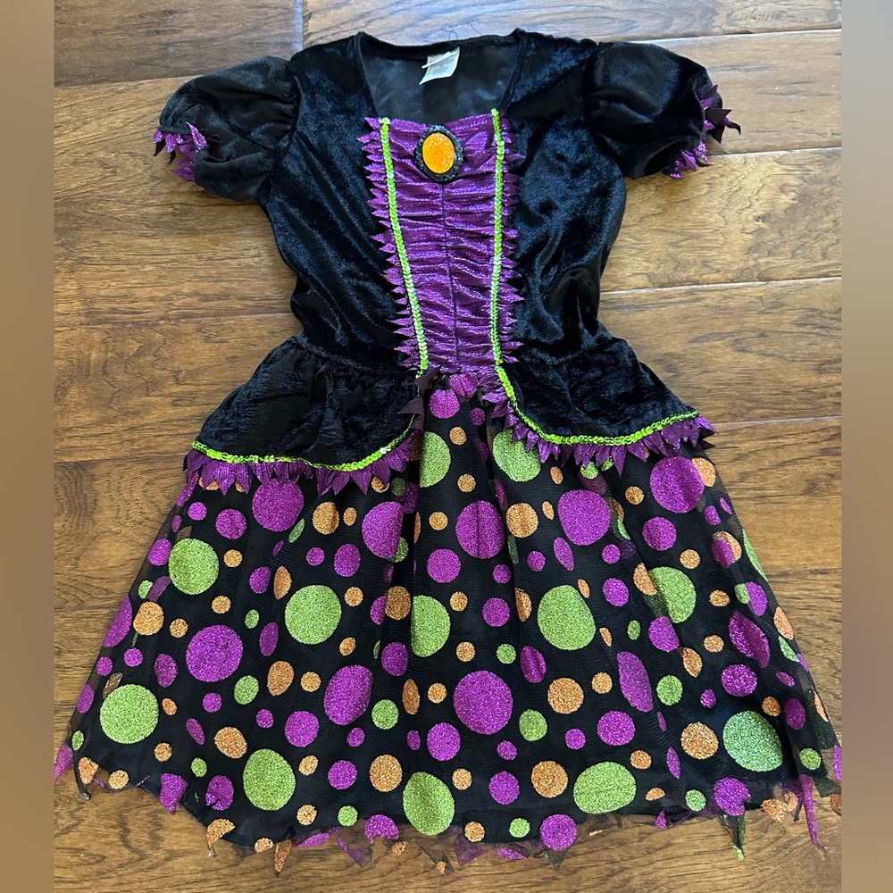 Spirit Halloween Kids Whimsical Witch Costume Size M (8-10)